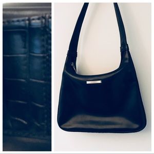 Sleek and simple vintage black Nine West hobo bag